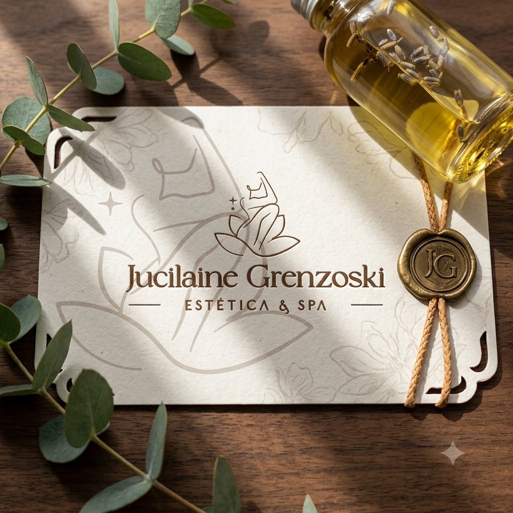 Voucher presente do spa com selo dourado